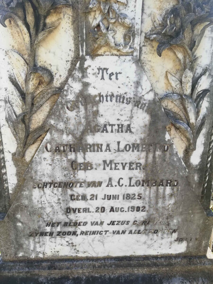 LOMBARD Agatha Catharina nee MEYER 1825-1902