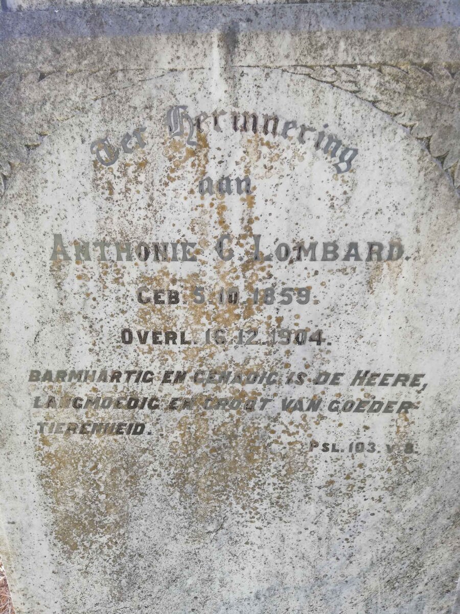 LOMBARD Anthonie C. 1859-1904