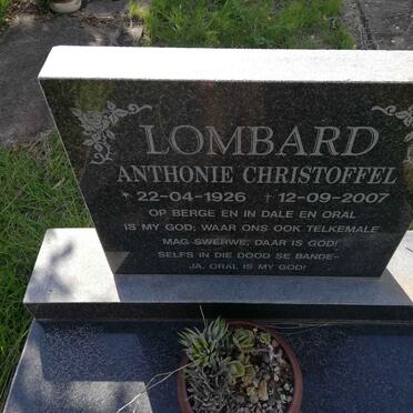 LOMBARD Anthonie Christoffel 1926-2007