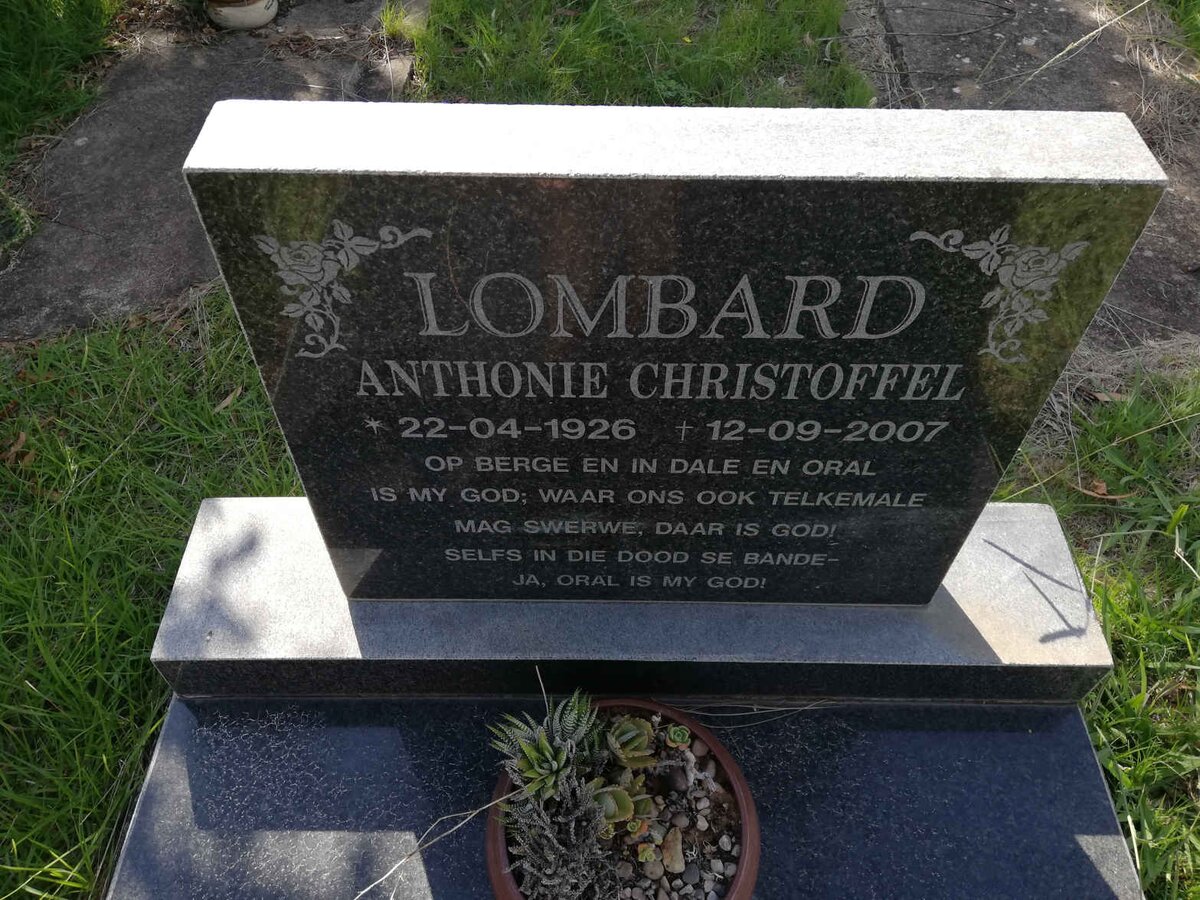 LOMBARD Anthonie Christoffel 1926-2007