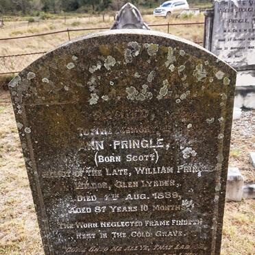 PRINGLE Ann nee SCOTT -1889