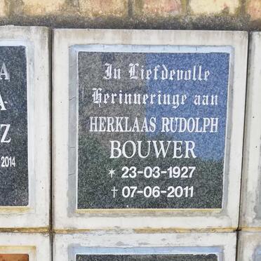 BOUWER Herklaas Rudolph 1927-2011