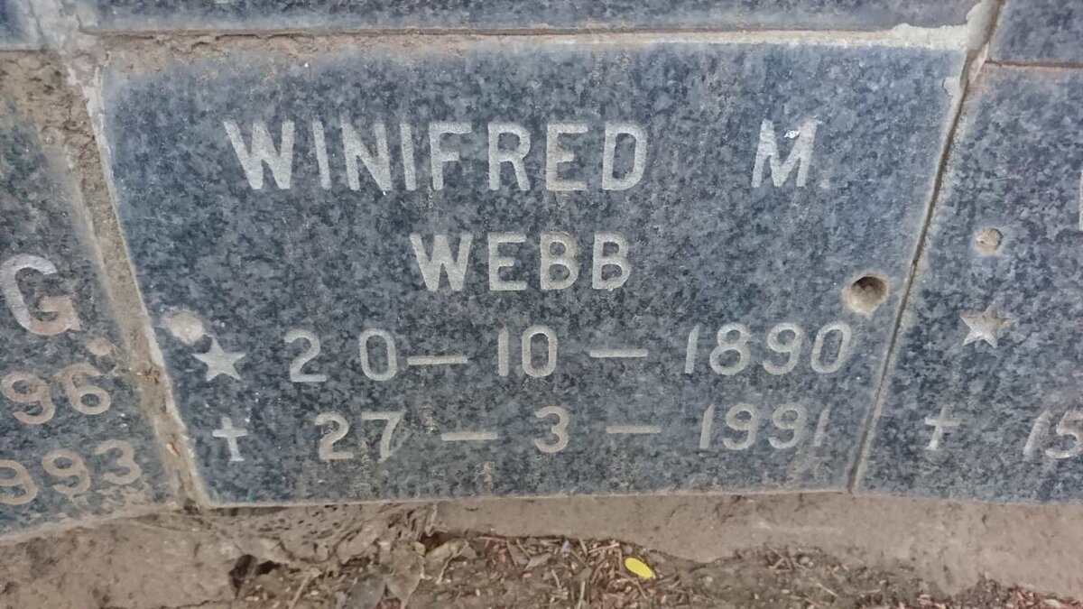 WEBB Winifred M. 1890-1991