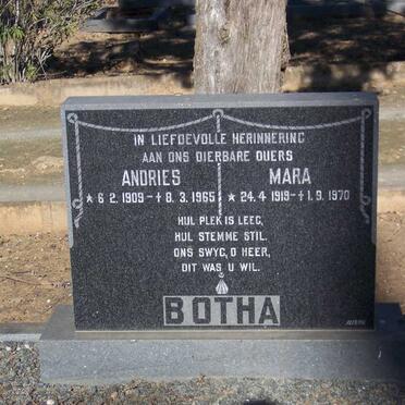 BOTHA Andries 1909-1965 &amp; Mara 1919-1970