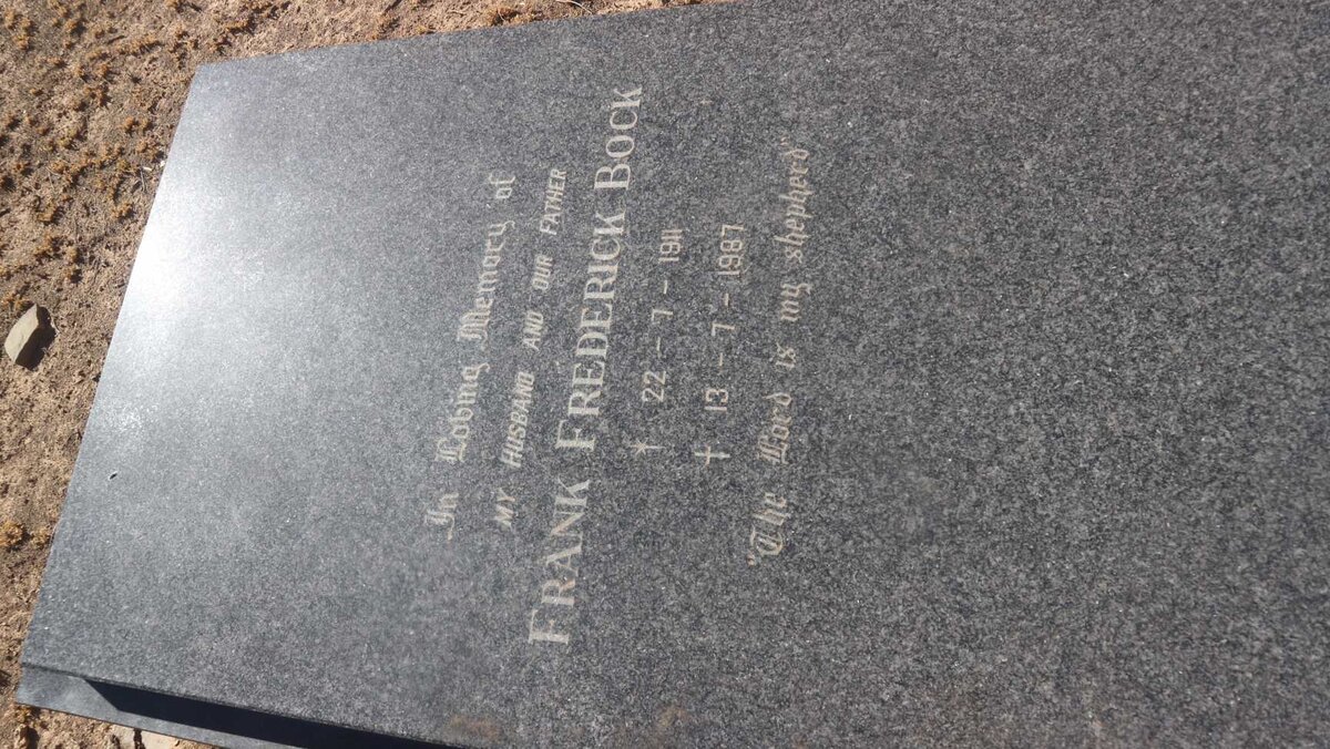 BOCK Frank Frederick 1911-1987