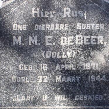 BEER M.M.E., de 1871-1944