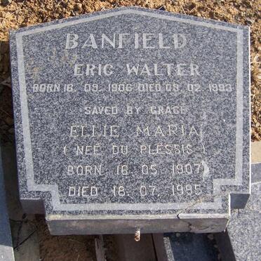 BANFIELD Eric Walter 1906-1993 &amp; Ellie Maria du PLESSIS 1907-1995
