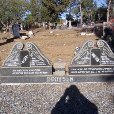 BOOYSEN Jan Nicolaas 1889-1963 &amp; Sophia Aletta VAN AARDT 1887-1984