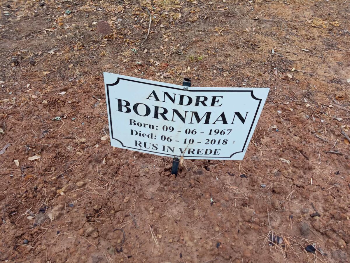 BORNMAN Andre 1967-2018