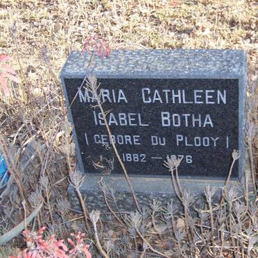 BOTHA Maria Cathleen Isabel nee DU PLOOY  1882-1976