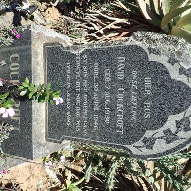 COCKCROFT David 1930-1946