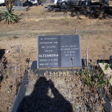 CAMPBELL Alexandria 1923-1981