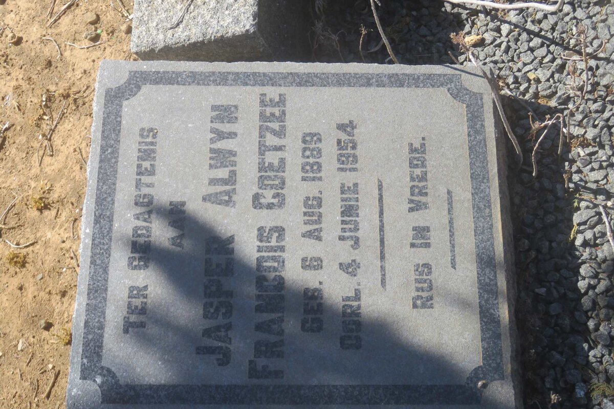 COETZEE Jasper Alwyn Francois 1889-1954 &amp; Annie Elizabeth DRAKE 1896-1967