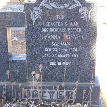 DREYER Johanna nee MARX 1874-1957