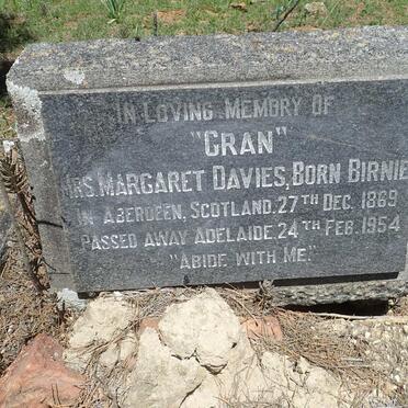 DAVIES Margaret nee BIRNIE 1869-1954