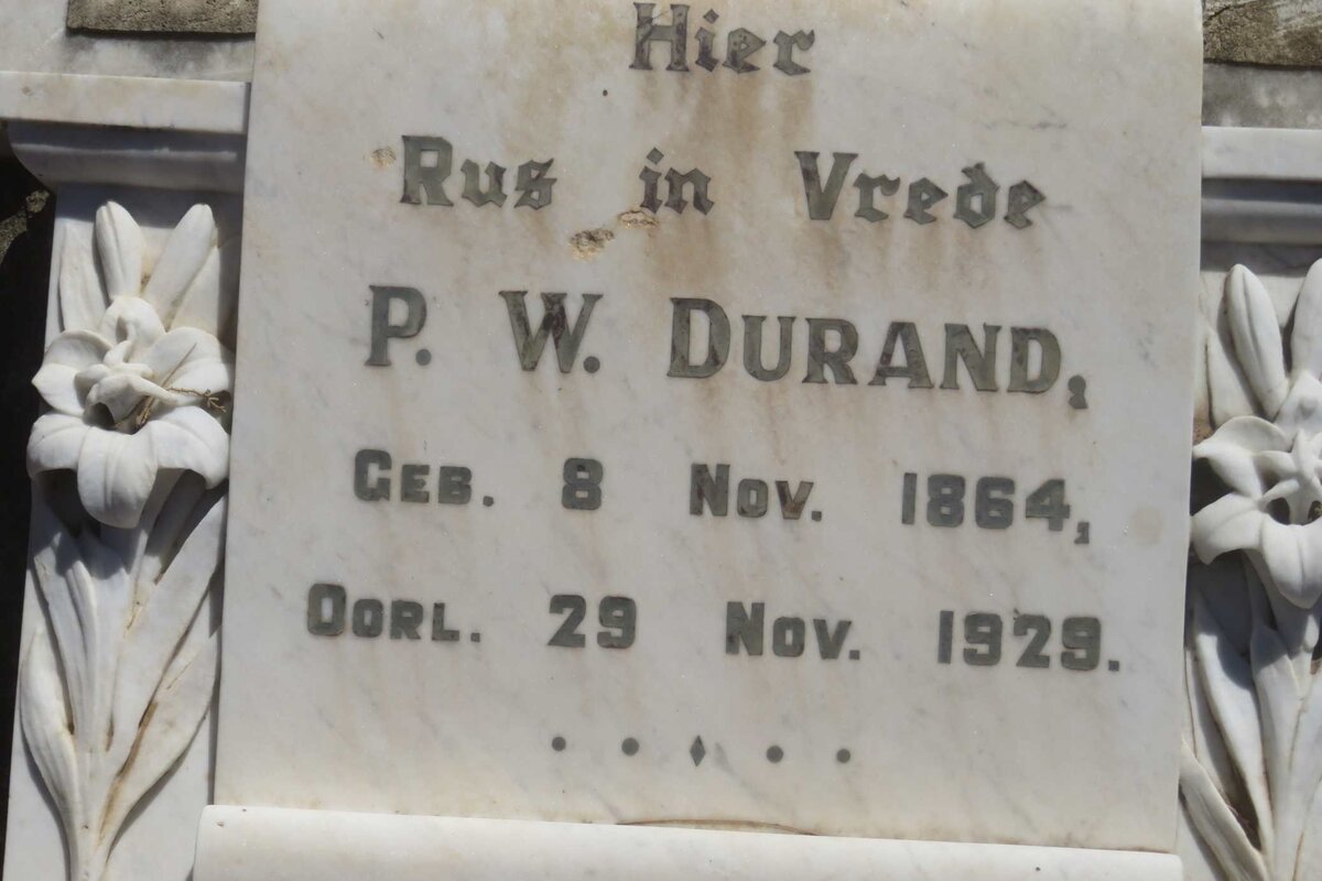 DURAND P.W. 1864-1929