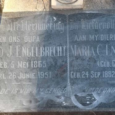 ENGELBRECHT Barend J. 1865-1951 &amp; Maria C. GREEFF 1882-1945