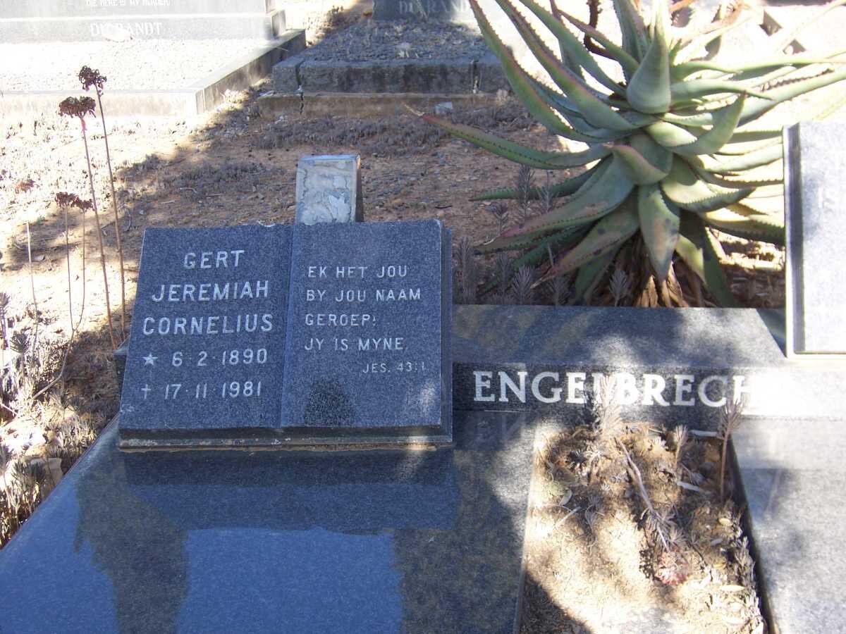 ENGELBRECHT Gert Jeremiah Cornelius 1890-1981