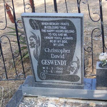 GESWENDT Christopher Dawid 1966-1999