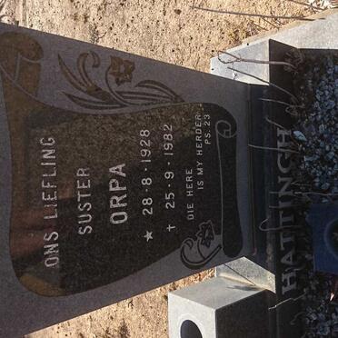 HATTINGH Orpa 1928-1982