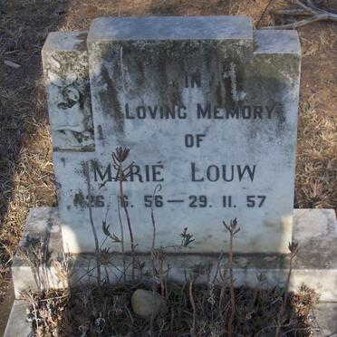 LOUW Marie 1956-1957