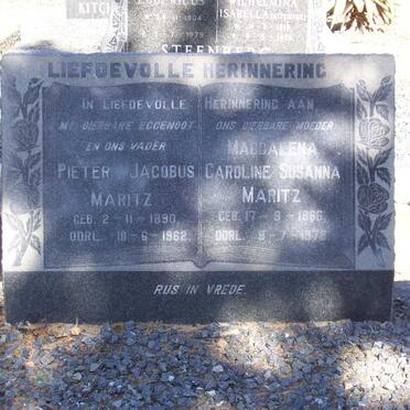 MARITZ Pieter Jacobus 1890-1962 &amp; Magdalena Caroline Susanna 1886-1978