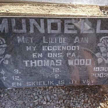 MUNDELL Thomas Wood 1938-2003