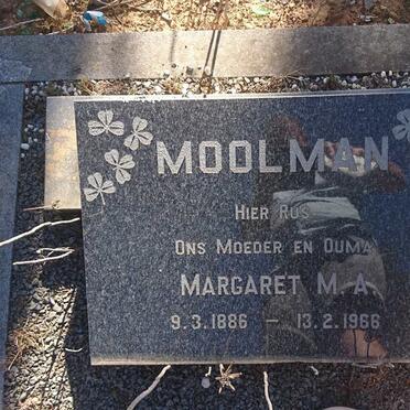 MOOLMAN Margaret M.A. 1886-1966