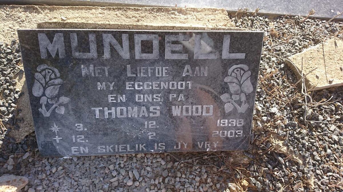 MUNDELL Thomas Wood 1938-2003