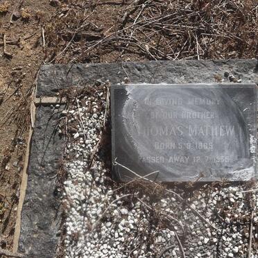 MATHEW Thomas 1885-1955