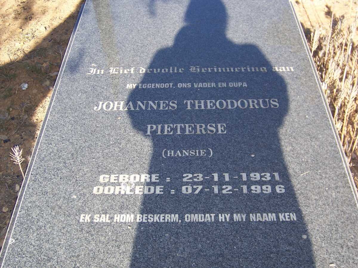 PIETERSE Johannes Theodorus 1931-1996