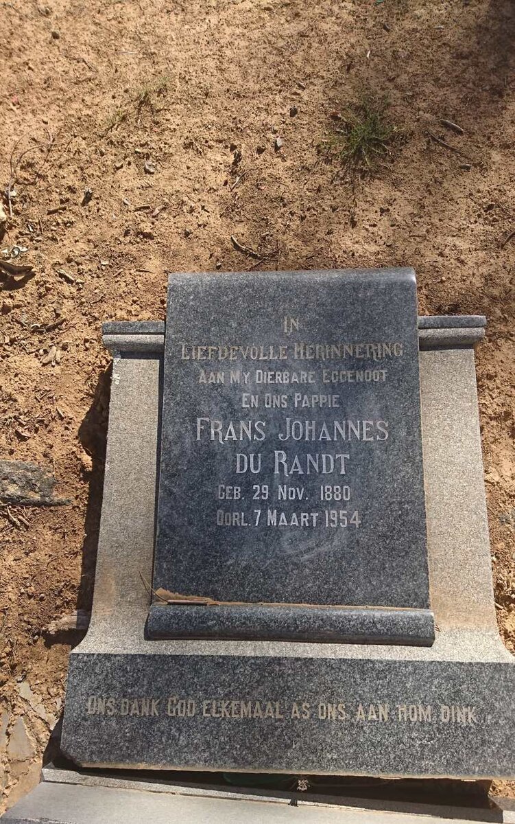 RANDT Frans Johannes, du 1880-1954