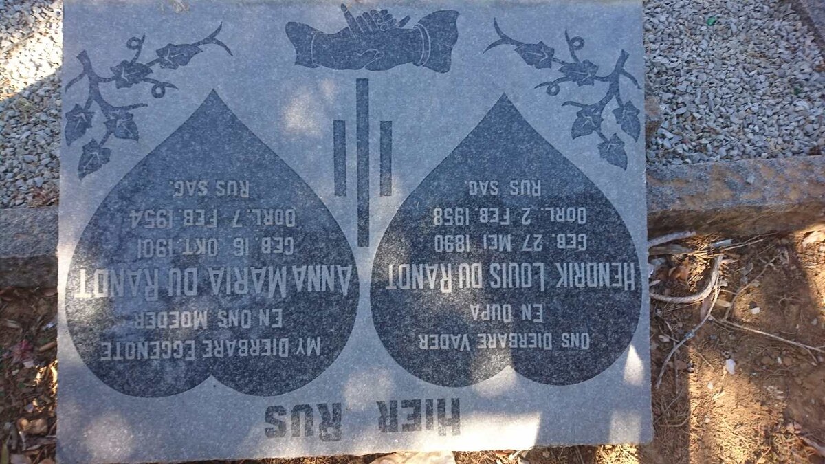 RANDT Hendrik Louis, du 1890-1958 &amp; Anna Maria 1901-1954