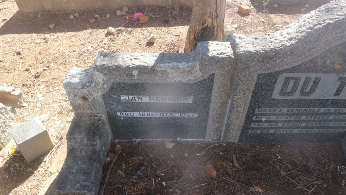 TOIT Jan Hendrik, du 1881-1937 &amp; Carlie J. LIEBENBERG 1883-1952