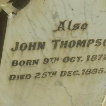 THOMPSON James W. 1834-1910 :: THOMPSON John 1872-1885