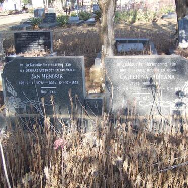 VYVER Jan Hendrik, van de 1879 - 1965 &amp; Catherina Adriana MOOLMAN 1888 - 1971