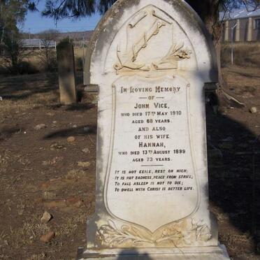 VICE John -1910 &amp; Hannah -1899