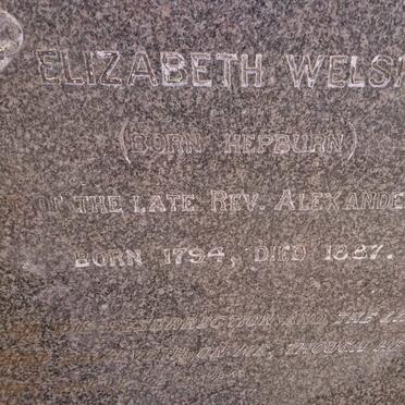 WELSH Elizabeth nee HEPBURN 1794-1827