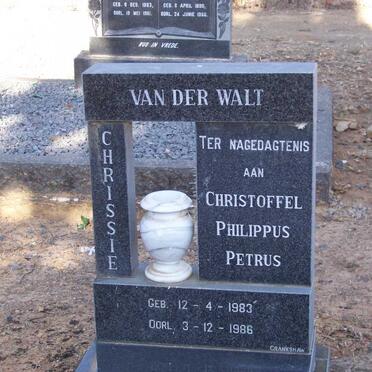 WALT Christoffel Philippus Petrus, van der 1983-1986