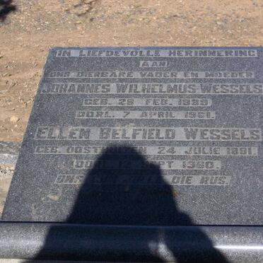 WESSELS Johannes Wilhelmus 1889-1961 &amp; Ellen Belfield OOSTHUIZEN 1891-1960