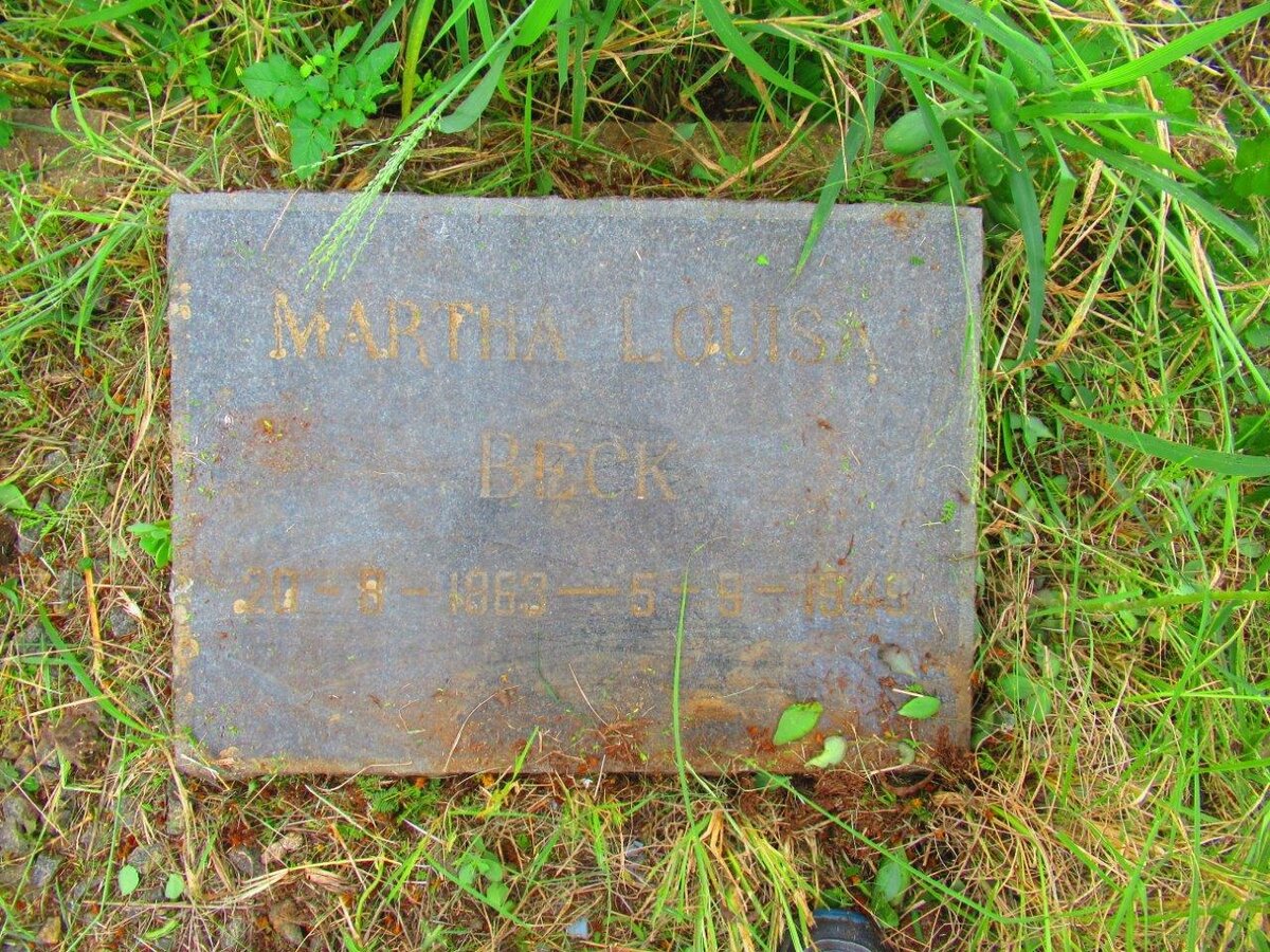 BECK Martha Louisa 1863-1949