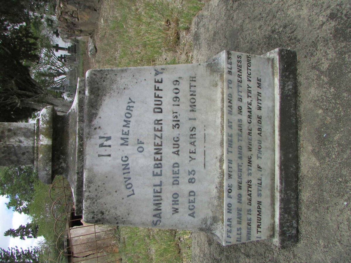 DUFFEY Samuel Ebenezer -1909