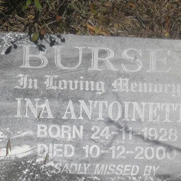 BURSEY Ina Antoinette 1928-2000