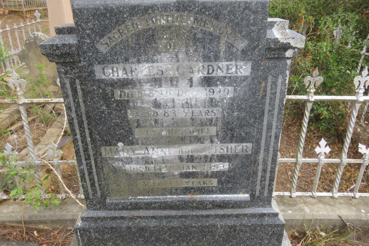 GARDNER Charles -1940 &amp; Mary Anne FISHER -1953