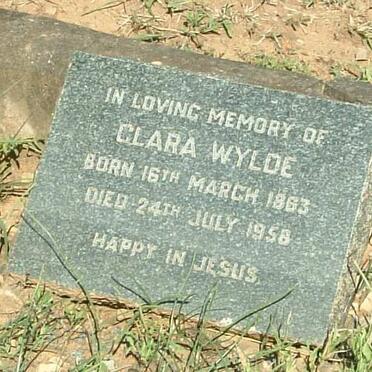 WYLDE Clara 1863-1958