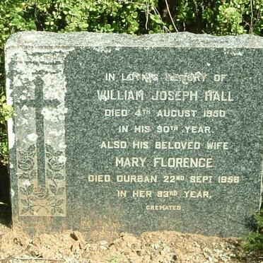 HALL William Joseph -1950 &amp; Mary Florence -1956