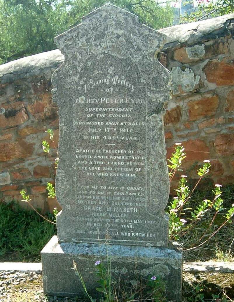 EYRE Peter -1917 &amp; Grace Elizabeth MELLOR