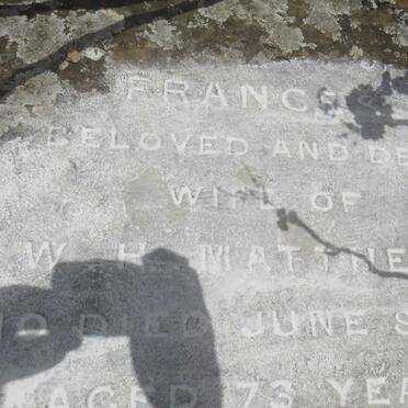 MATTHEWS William Henry 1788-1867 &amp; Frances -1864