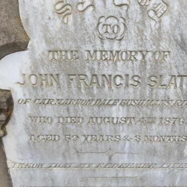 SLATER John Francis -1876 &amp; Sarah Ann BLAND -1912