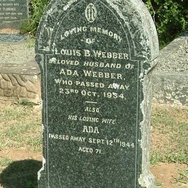 WEBBER Louis B. -1934 &amp; Ada -1944